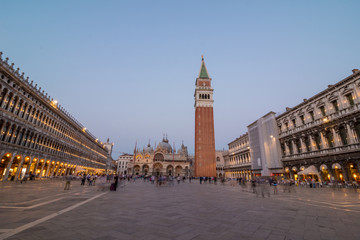 Naklejka premium Venice. Image of St. Mark's square in Venice during sunrise.