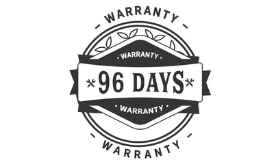 96 days warranty icon stamp