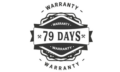 79 days warranty icon stamp