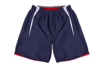 
Sporty blue shorts isolated on white background