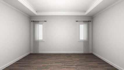 Empty Room Interior classic style. 3d Render