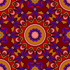 geometric pattern in floral style. Ethnic ornament. Vector illustration. For modern interior design, fashion textile print, wallpaper