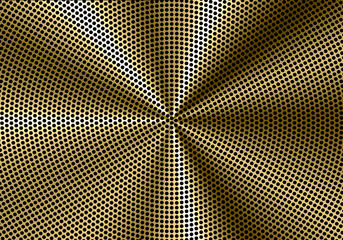 Abstract gold circle mesh speaker pattern background vector illustration.