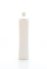 Plastic detergent container on white background