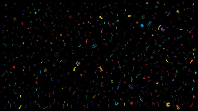 random special sign, colon alphabet beautiful background design