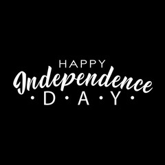 United Stated Happy Independence Day lettering. Fourth of July typographic design in USA. Hand lettering illustration for greeting card, poster, banner, flayer, postcard, web. Vector typographic
