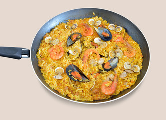 freshly cooked paella