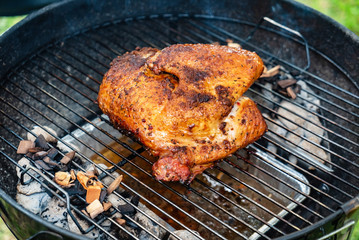 grilled turkey on bbq