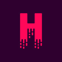 Dripping Vector Logo Letter H