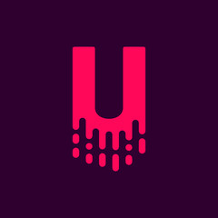 Dripping Vector Logo Letter U