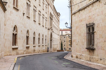 Fototapeta na wymiar Monumental buildings in historic center of Tarragona,Catalonia.Spain.