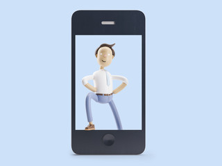 3d illustration. Jimmy received an email.