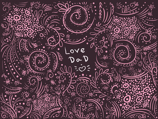 Vector pink decor space