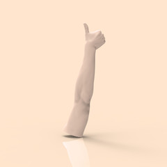 I like it Thumbs up 3D Render 