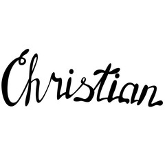 Fototapeta na wymiar Christian name lettering
