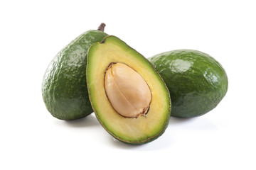 Avocado isolated on a white background.