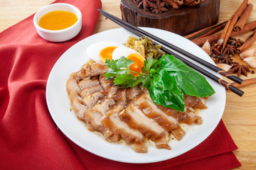rice with pork leg