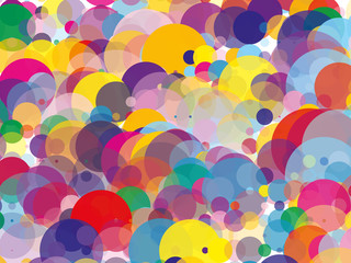 Fototapeta na wymiar Confetti pattern. Colorful dotted background with circles, dots, point different size, scale