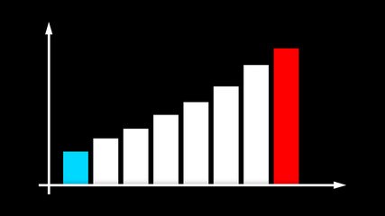 Abstract Colorful Bar Graph Diagram