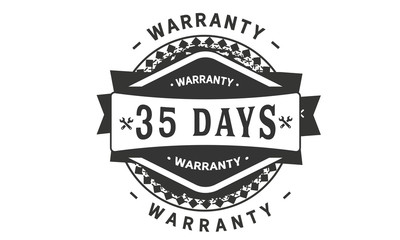 Obraz premium 35 days warranty icon stamp
