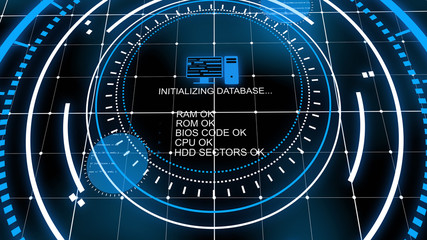 Advanced blue head-up display with grids