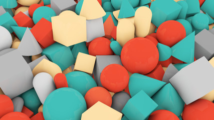 Random Shape Figures Covering Background