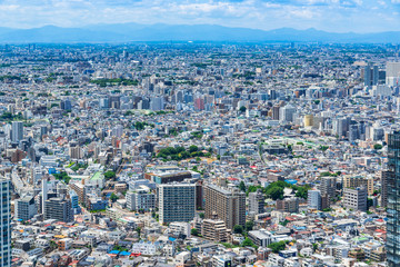 Fototapeta na wymiar 東京　住宅街が広がる都市風景