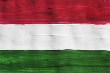 Obraz premium Painted Hungarian flag