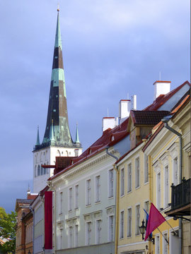 Altstadt vo Tallinn mit Olaikirche