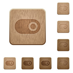 Toggle wooden buttons