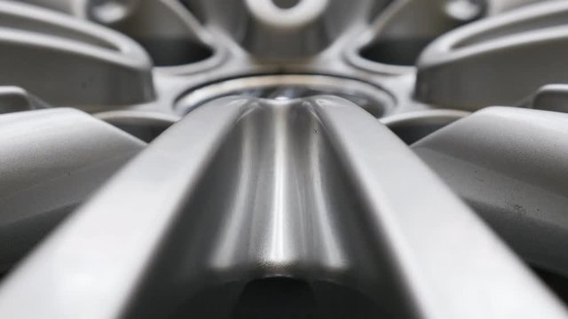 Abstract shape of aluminium alloy wheel video