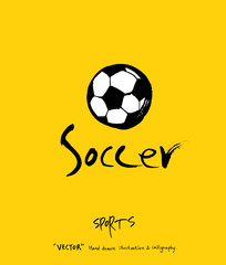 Obraz premium 스포츠 포스터 / 손으로 그린 스포츠 그림