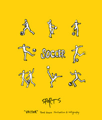 스포츠 포스터 / 손으로 그린 스포츠 그림