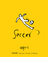 스포츠 포스터 / 손으로 그린 스포츠 그림