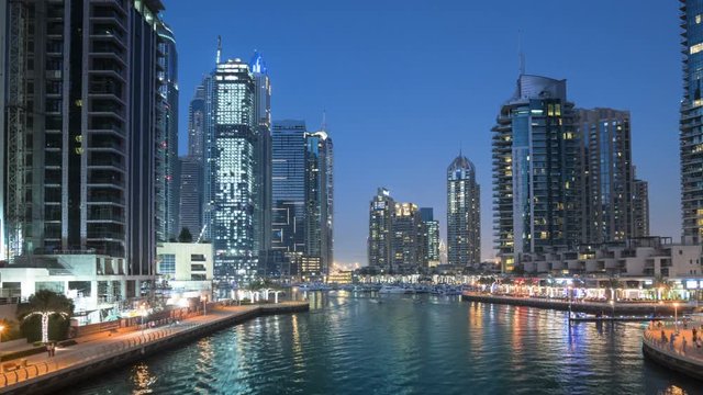 sunset hyperlapse, Dubai Marina, UAE