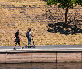 Walking and Riding along the River Neris