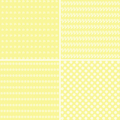 4 retro different  seamless patterns.