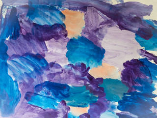 Arbitrary brush strokes on paper.Abstract watercolor background.