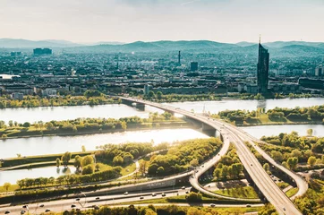 Zelfklevend Fotobehang Panorama of the Danube © Przemyslaw Iciak