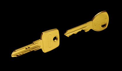 two golden keys