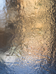 Ice on glass.Abstract background.