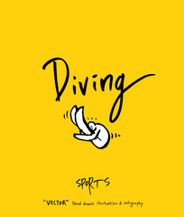 Obraz premium 스포츠 포스터 / 손으로 그린 스포츠 그림