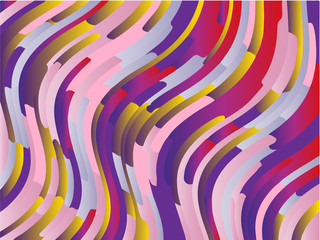 Light gradient background. Minimal design. Abstract pattern with wave lines. Pink-violet colorful striped background