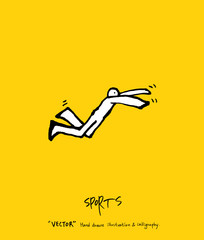 스포츠 포스터 / 손으로 그린 스포츠 그림
