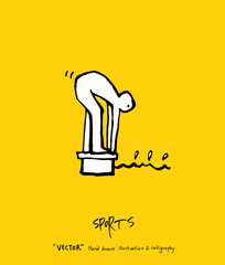 스포츠 포스터 / 손으로 그린 스포츠 그림