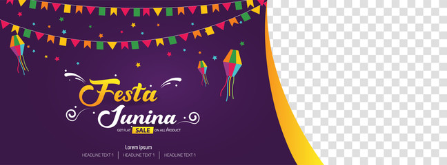 Festa Junina Brazilian festival cover banner template design