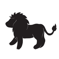 cute lion silhouette