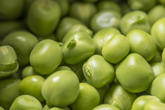 green peas close up - macro photo