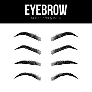 Eye Makeup tutorial - how to apply eyeliner women eye with brow and lashes. eyeshadow apply step by step. makeup concept, vector art image illustration isolated on white background