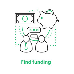 Find funding concept icon